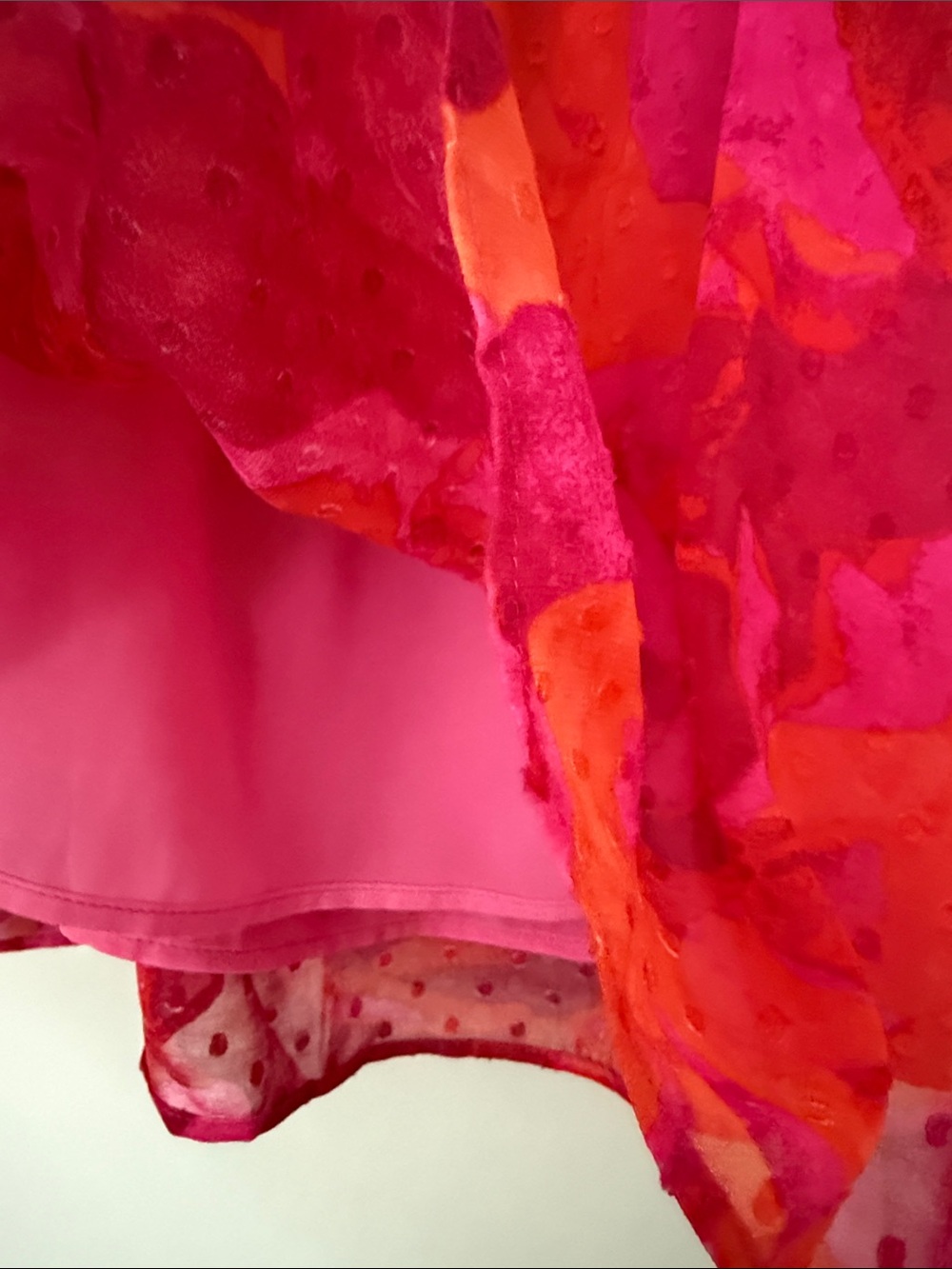 Torrid. Size 2X. Bright Pink & Orange Ruffle Cami Tunic - Picture 7 of 12